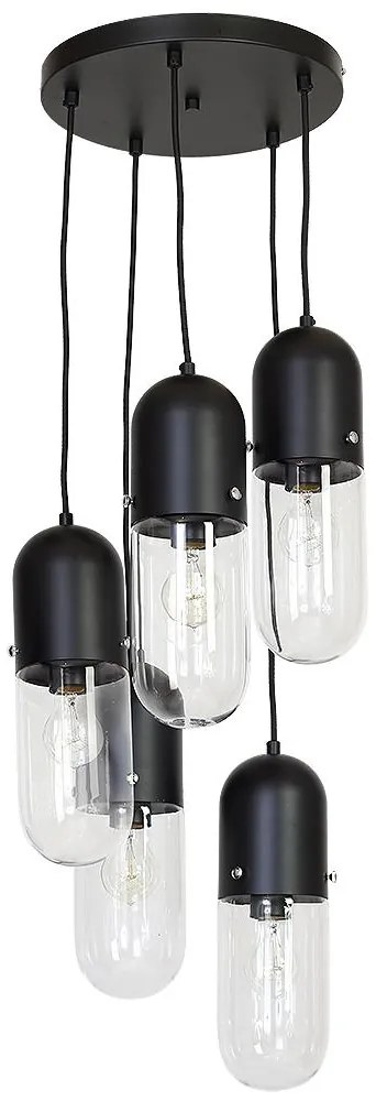 Csillár zsinóron PILL 5xE27/60W/230V