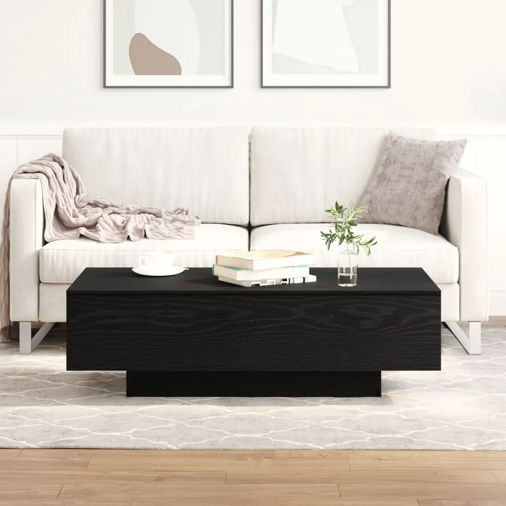 Kávézóasztal Fekete Tölgy 100x30x36,5 cm Mérnöki Fa