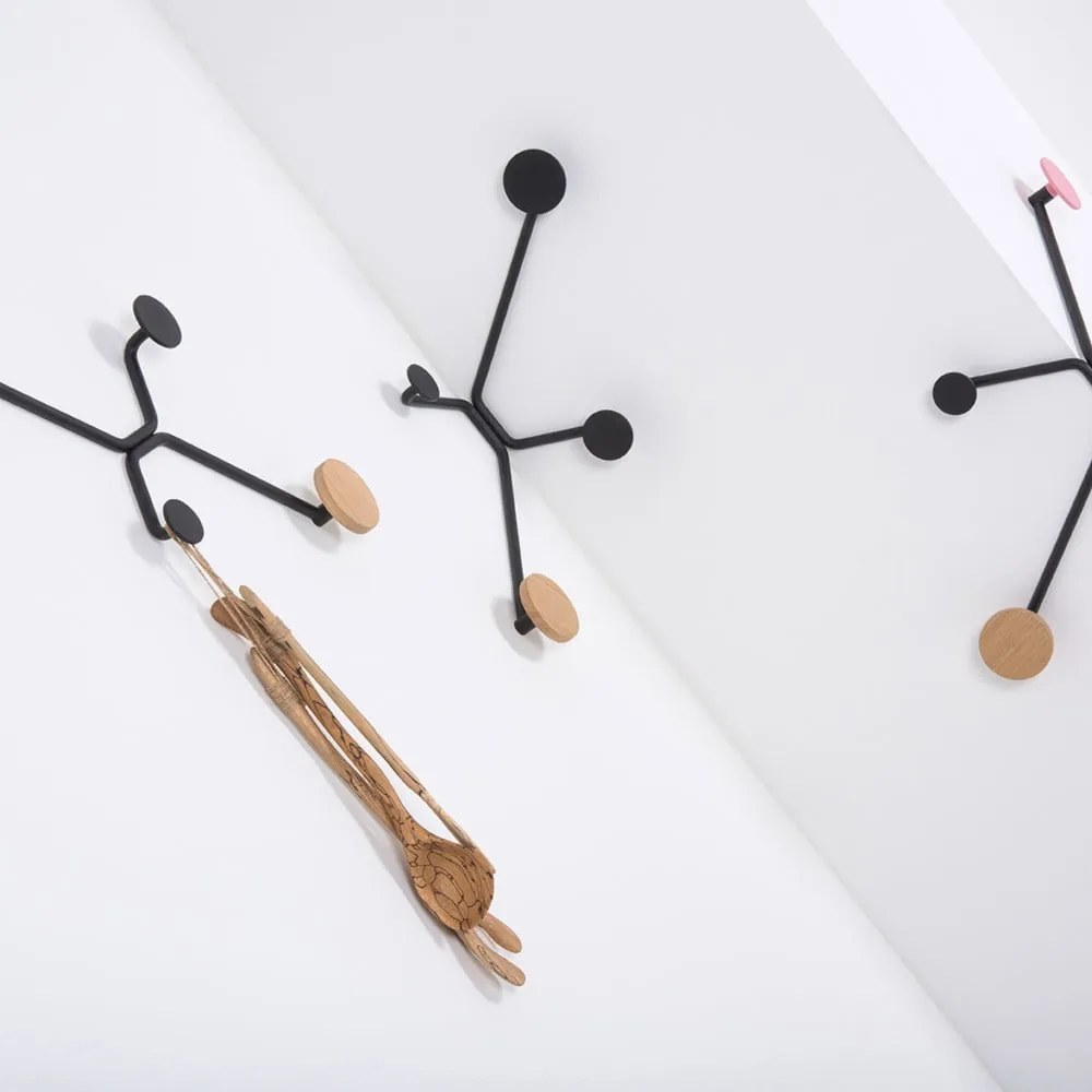 Hook fekete fali akasztó külső sarokra - Gazzda