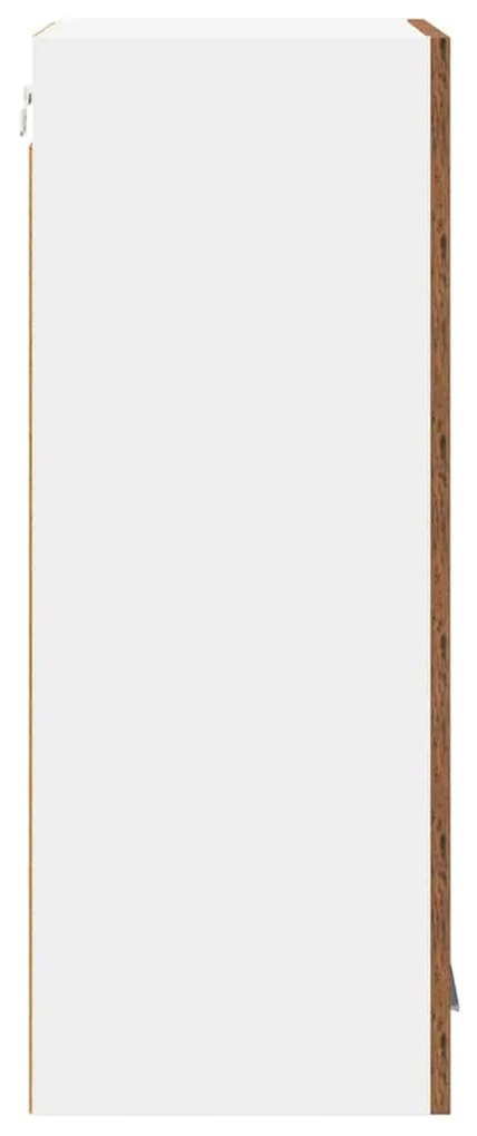 Függő szekrény Riga Régi fa és fehér 40 x 31 x 80 cm Faanyag