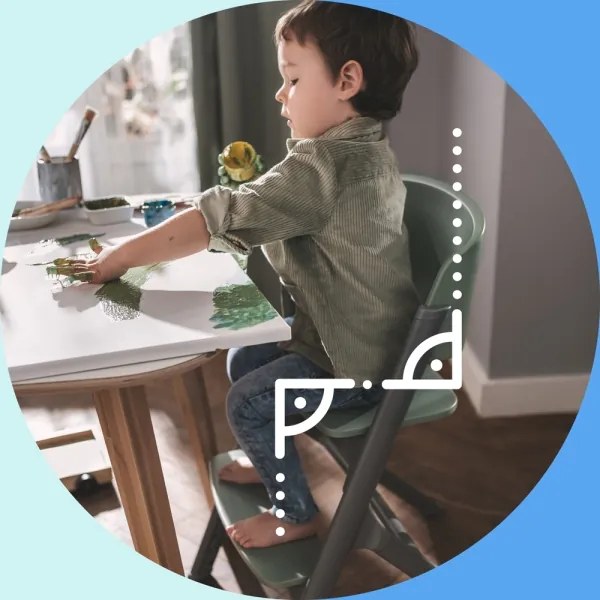 KINDERKRAFT SELECT-Gyermek étkezőszék LIVY Premium Aster rózsaszín + nyugágy CALMEE