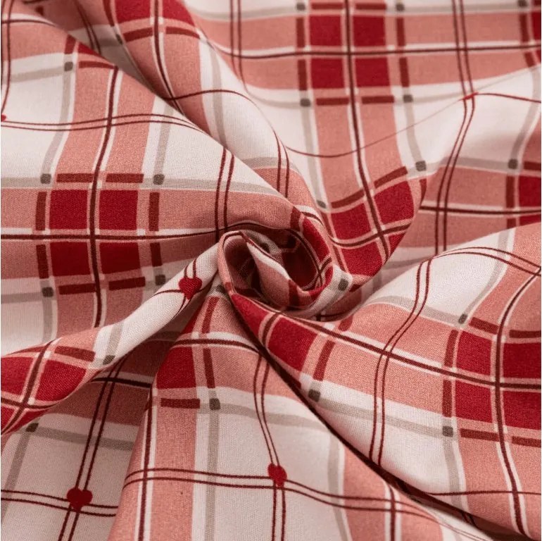 Mikroszálas lepedő TARTAN HEART színes 90x200 cm