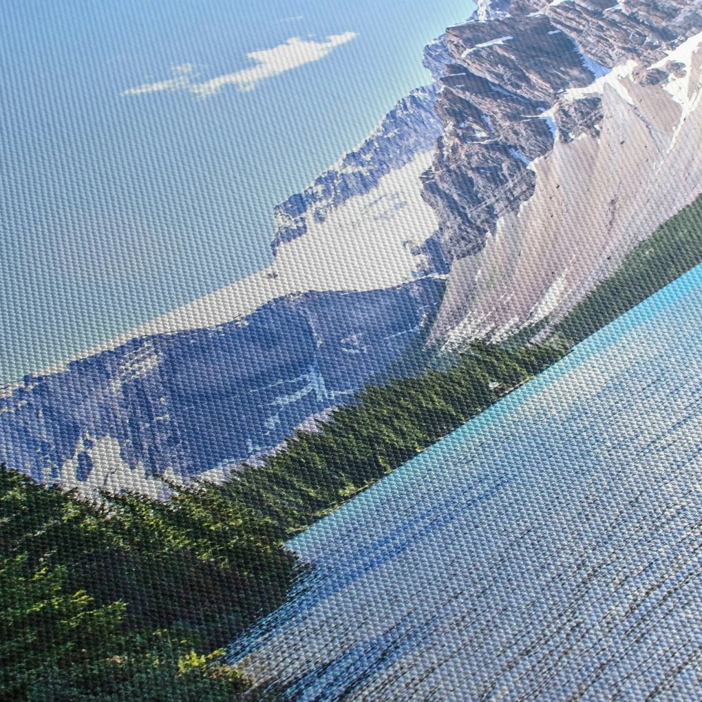 Egy alpesi tó képe (120x50 cm)