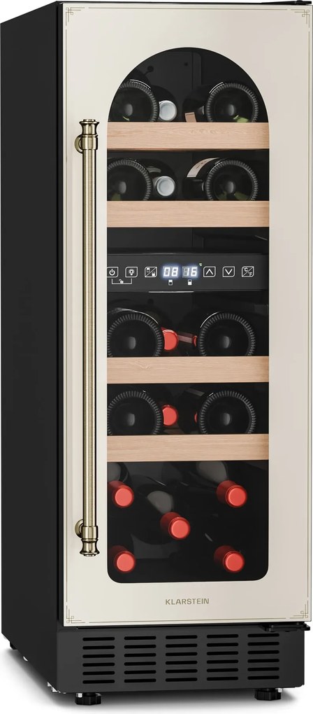 Klarstein Vinovilla Victoria 17 Duo borhűtő, 2 hűtési zóna, Touch control, 17 palack, 4 polc