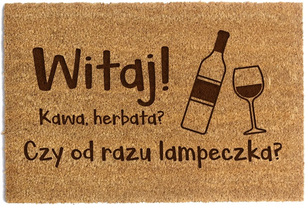 Lábtörlő Ajtó Alá 60 x 90cm Kávé, tea? Vagy azonnal lámpa?Kókusz