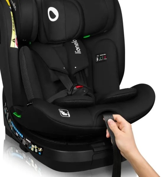 Lionelo - Forgatható BRAVE i-Size autósülés bázissal 40-150 cm fekete karbon