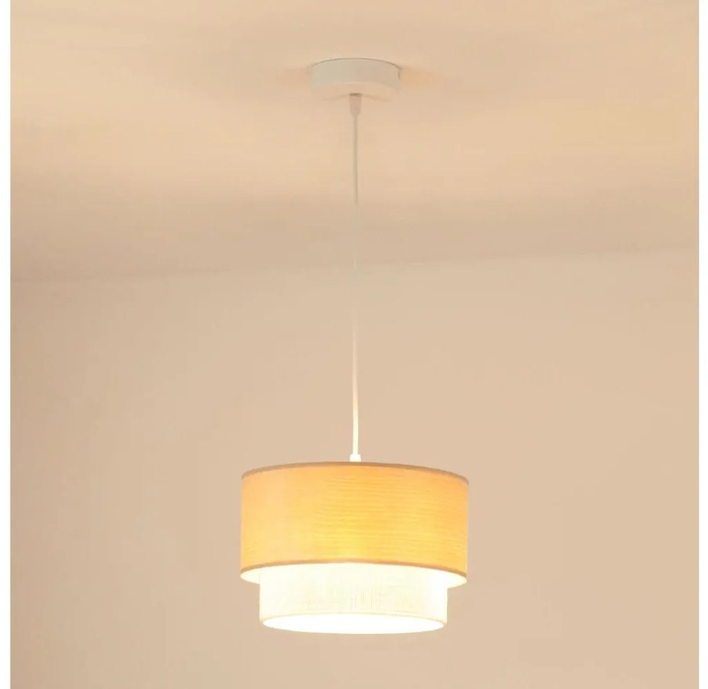 Brilagi Brilagi - ARIZONA BOHO függeszték 1xE27/15W/230V, 25 cm, bézs/fehér BG1174