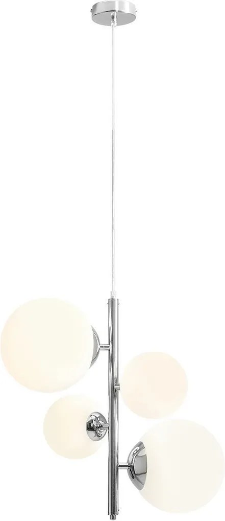 ALDEX 1091L4 BLOOM Modern Függesztett Lámpa Fehér, Króm E14/E27 IP20