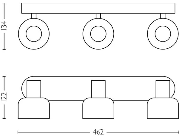 Philips - Spotlámpa SLEET 3xE14/25W/230V
