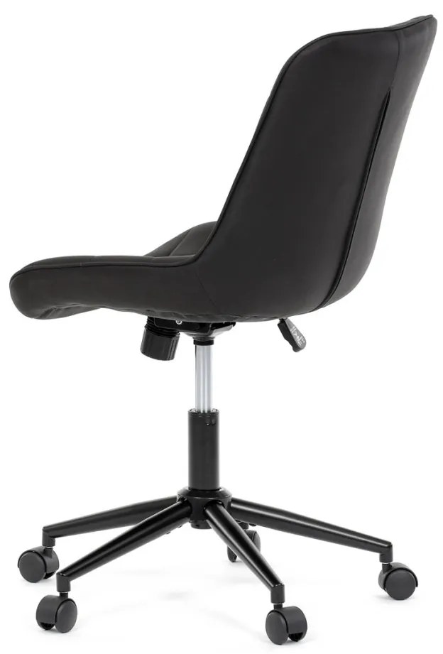 Scaun pivotant de birou cu tapițerie din material negru. KA-V3120