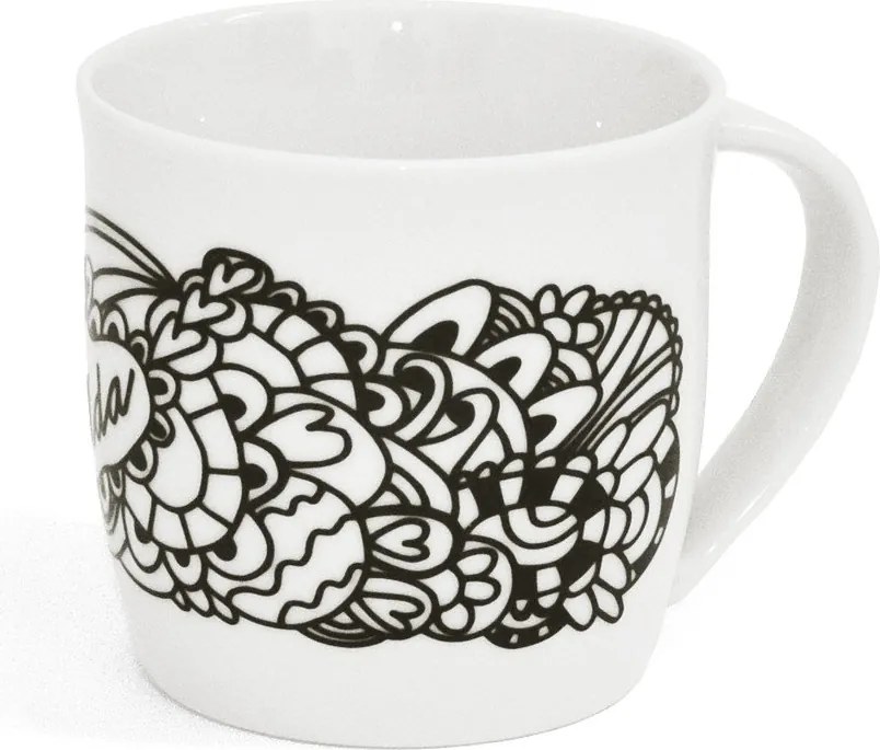 Fehér-fekete bögre 260 ml Pura Vida – Bonami