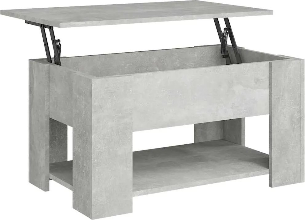 vidaXL betonszürke szerelt fa dohányzóasztal 79x49x41 cm