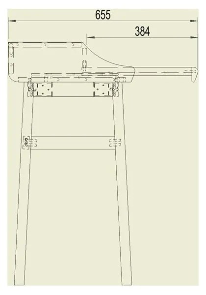 Szekreter típusú íróasztal tölgyfa dekorral 44x115 cm Carteret – Woodman