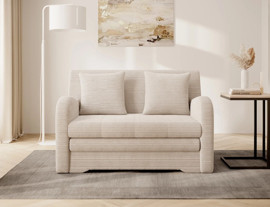 Bézs 2 személyes kanapé ARIO JARELL, kihúzható