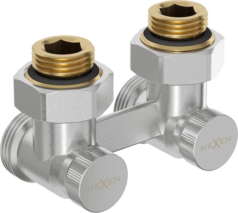 Mexen Mexen, kétcsöves radiátorszelep DN50, egyenes 1/2"x3/4", acél, W912-012-01
