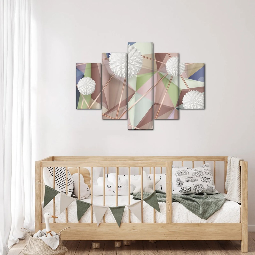 Kép - 3D absztrakció pasztell színekben (150x105 cm)
