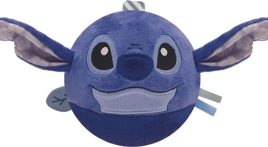 Disney Lilo és Stitch, A csillagkutya Round plüss labdafigura, baba csörgő Clementoni