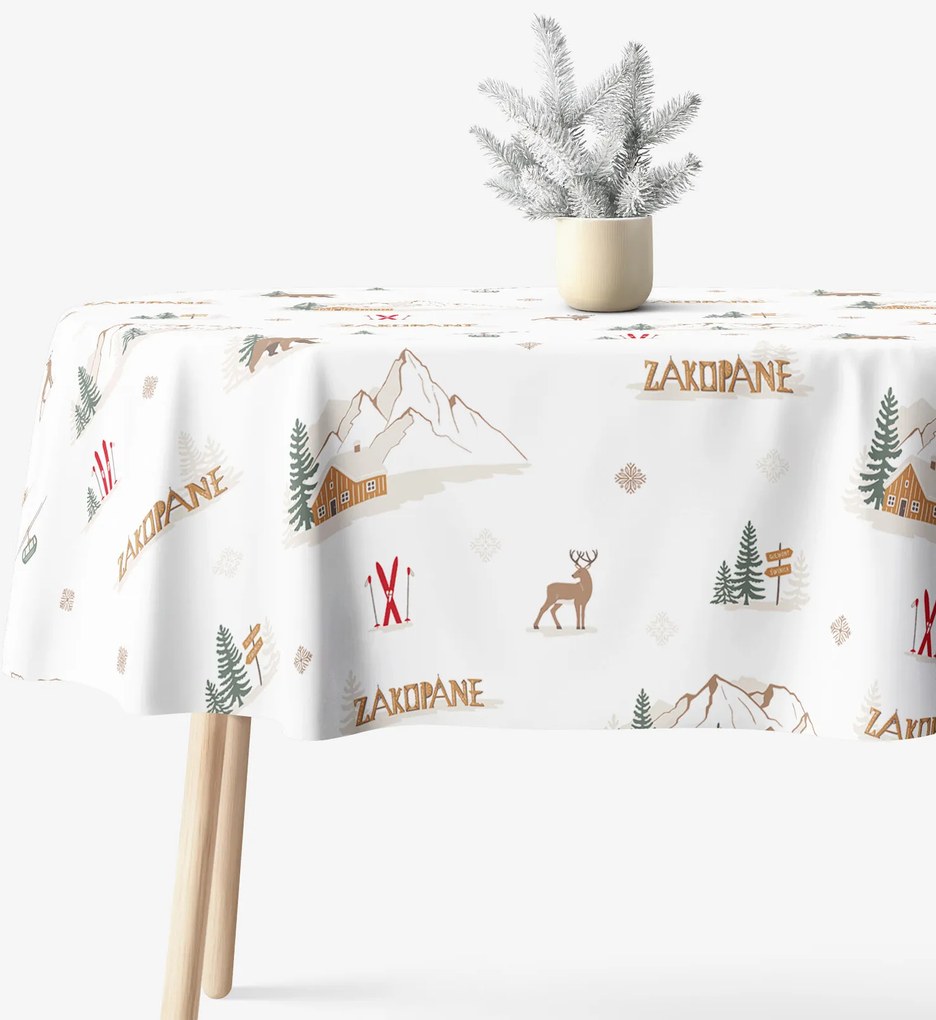 Goldea ovális pamut terítő - zakopane 140 x 200 cm