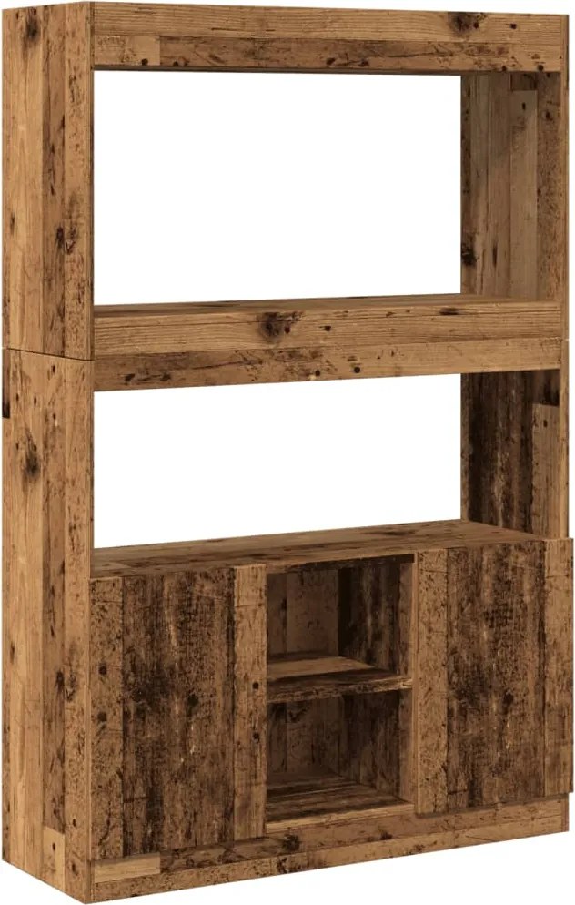 vidaXL antik fa színű szerelt fa magasszekrény 92 x 33 x 140 cm