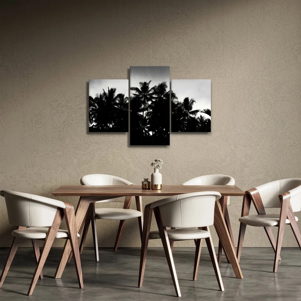 A fekete-fehér pálmafák képe (90x60 cm)