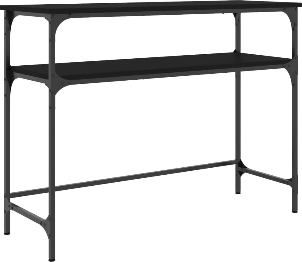 vidaXL fekete szerelt fa tálalóasztal 100x35,5x75 cm