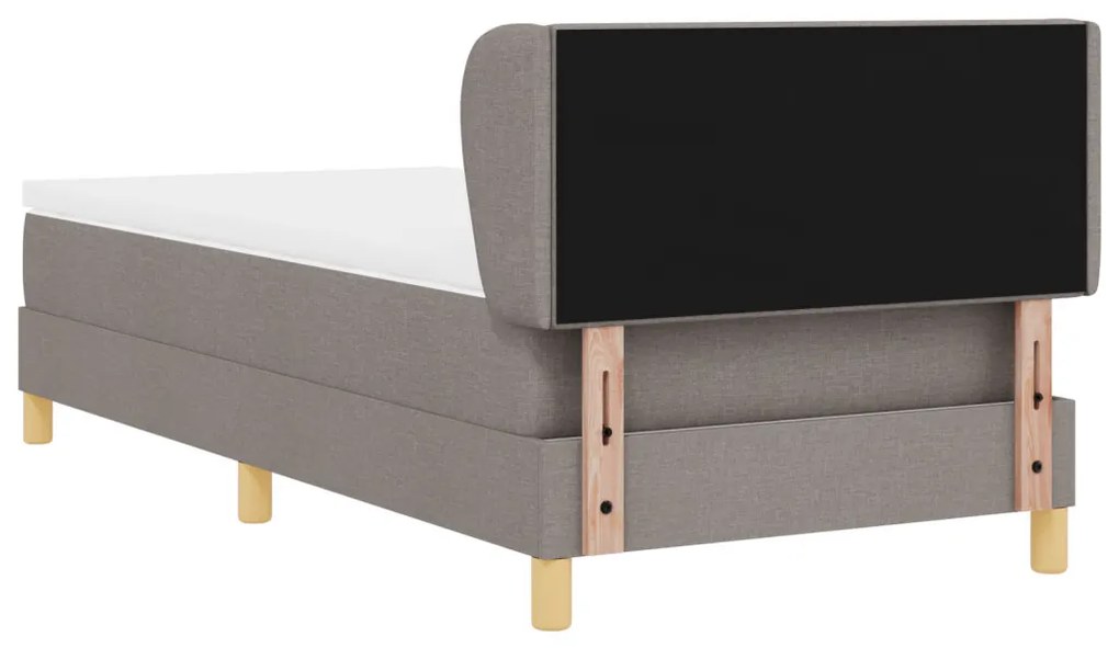 Boxspring Ágy Mattal Szürke, 90x200 cm, Szövet