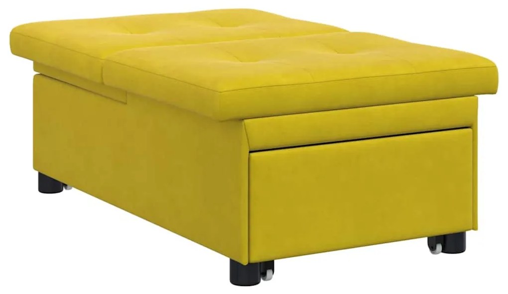 Kanapéágy Sárga 67 x 194 x 38 cm Bársony