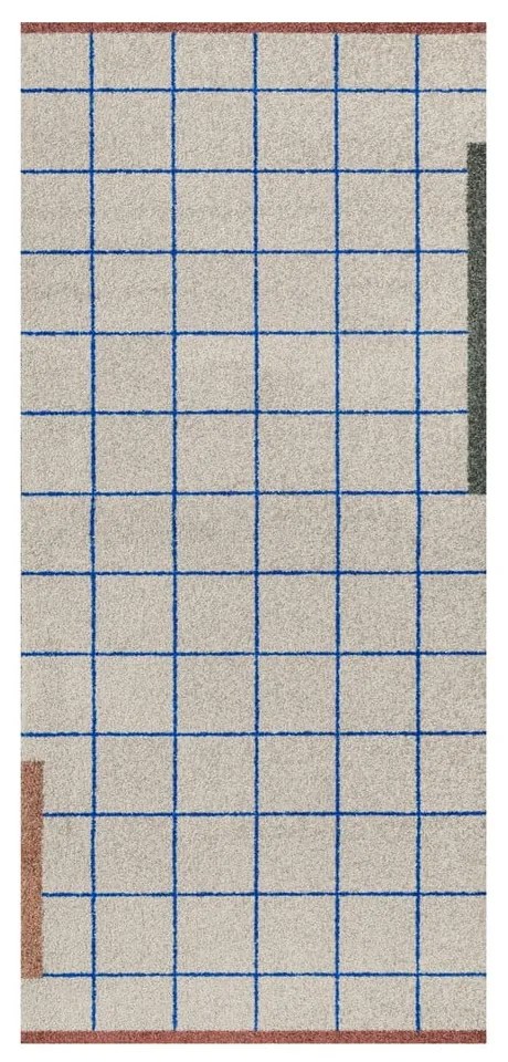 Elefántcsont színű mosható futószőnyeg 70x150 cm Network – Mette Ditmer Denmark