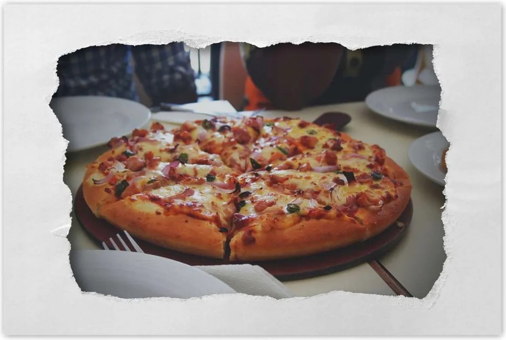 Poszterek 60x40 Pizza darabokban