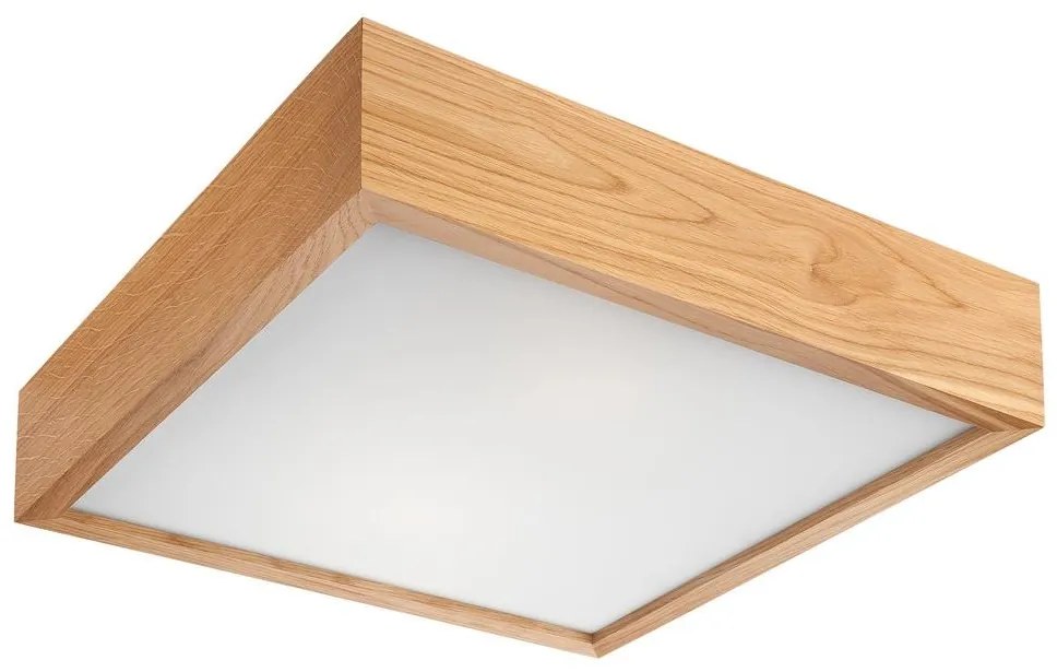 Lamkur Mennyezeti lámpa OAK SQUARE 2xE27/60W/230V tölgy 37,5 cm LA40783