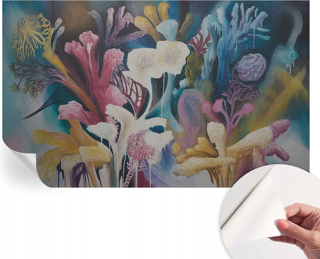 Öntapadós tapéta Divatos 3D fali ragasztó Virágos robbanás 416x254 cm