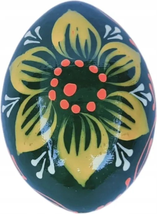 Húsvéti húsvéti tojás fa Festett Sötétzöld 7 cm Kézműves