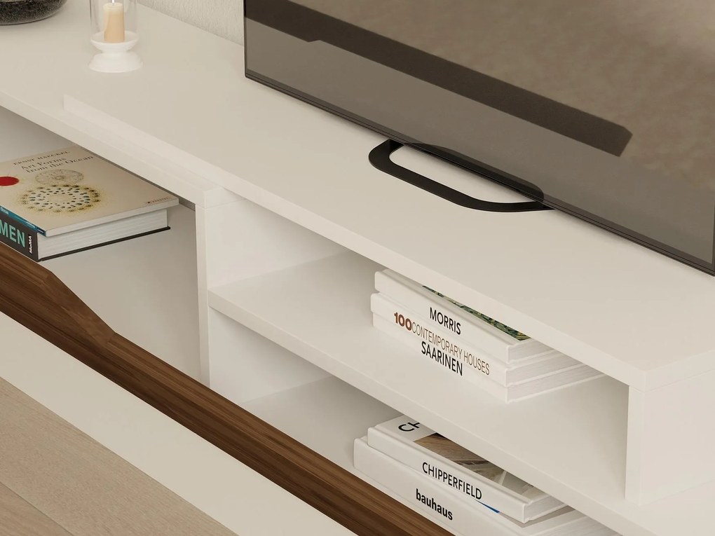 Nappali fal Elda (fehér + dió). Akció -26%. 1089167