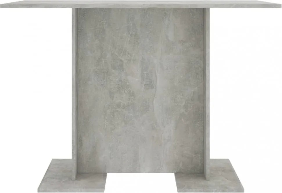 betonszürke szerelt fa étkezőasztal 110 x 60 x 75 cm