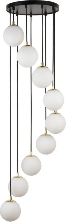 SIGMA LIGHTING 33661 PIANO Többágú Függesztett Lámpa Fehér, Fekete, Sárgaréz G9 IP20