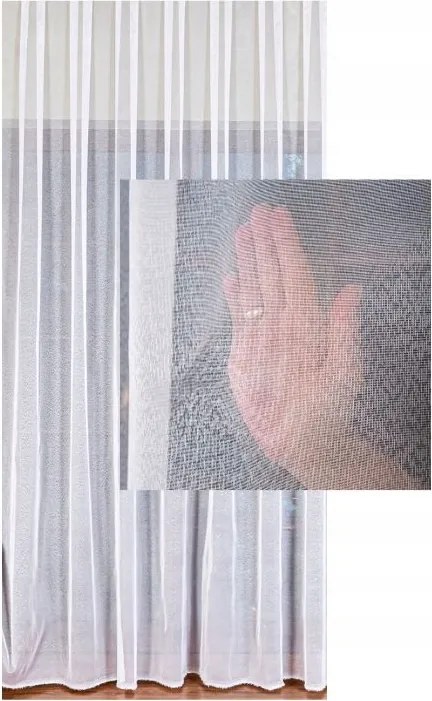 Függöny Egyszerű Szélesség 270x180 Sima Klasszikus Fehér Bevarrt Ráncoló Szalag