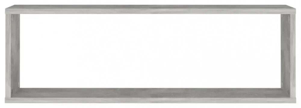 2 db betonszürke szerelt fa fali kockapolc 80 x 15 x 26,5 cm
