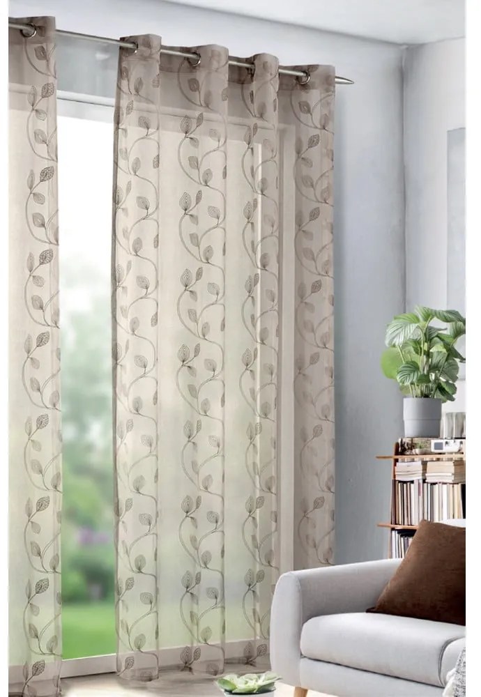 Barna voile fényáteresztő függöny 135x245 cm – Sehlbach