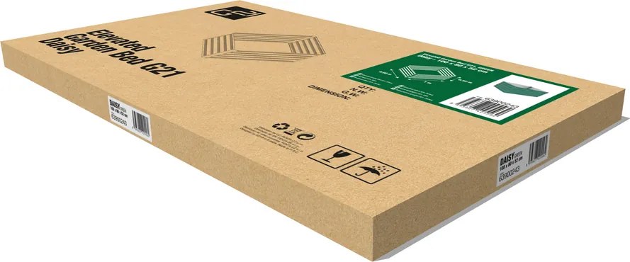 Emelt virágágyás G21 Daisy 100 x 80 x 52 cm,fémlemez, zöld