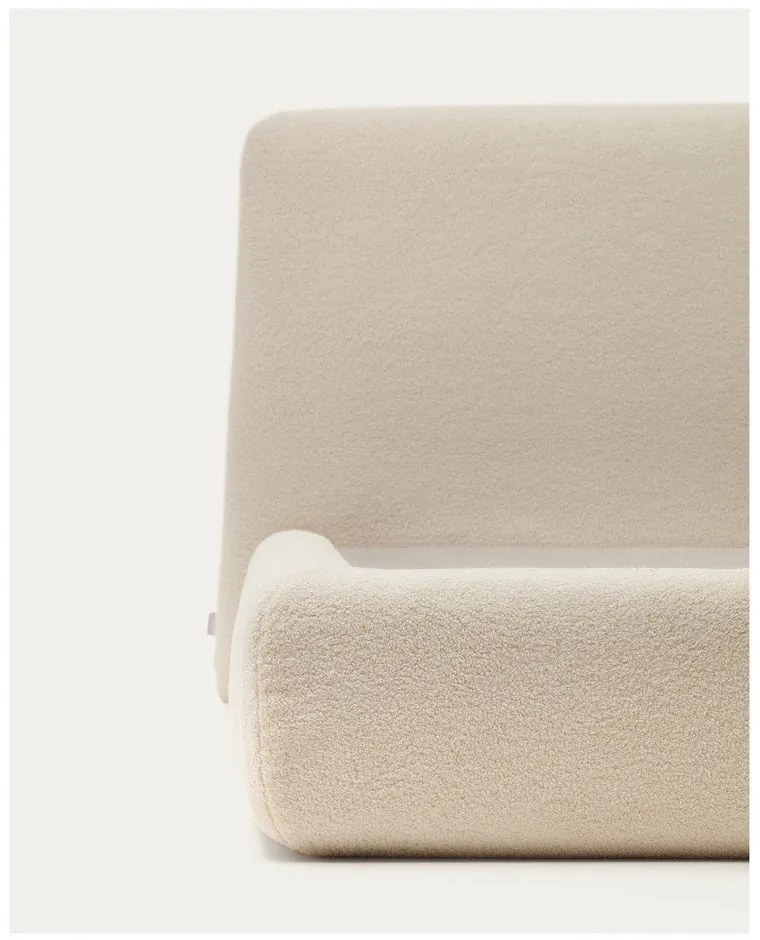 Bézs kárpitozott franciaágy 180x200 cm Martina – Kave Home