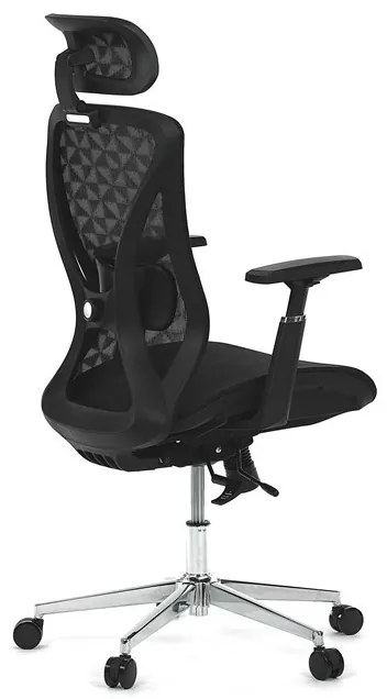 Fekete Hálós Irodai Szék, Szinkron Mechanikával. KA-S258 BK