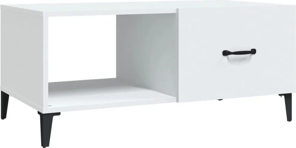 vidaXL fehér szerelt fa dohányzóasztal 90 x 50 x 40 cm