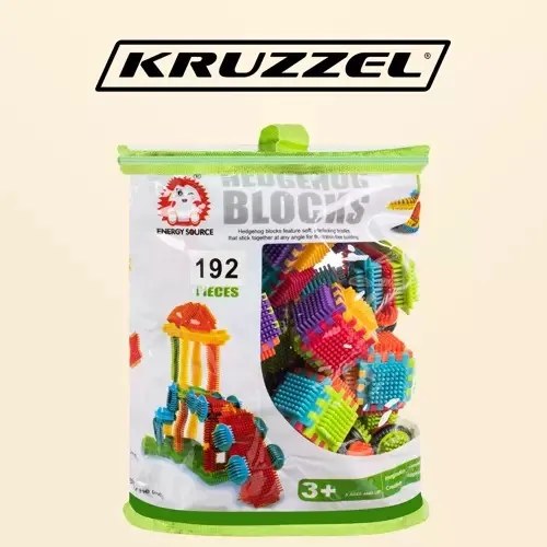 Építőkockák - sünök 192 db Kruzzel 20376