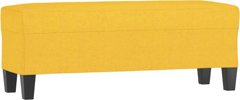 vidaXL világossárga szövet pad 100 x 35 x 41 cm