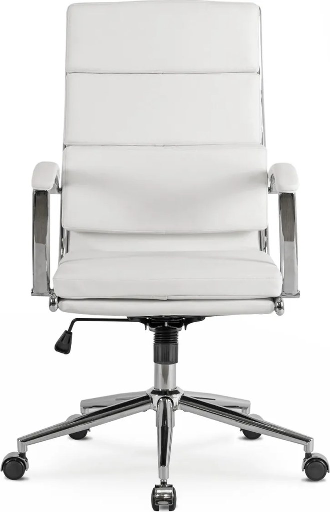 Forgószék fehér ökobőr. CAMILO