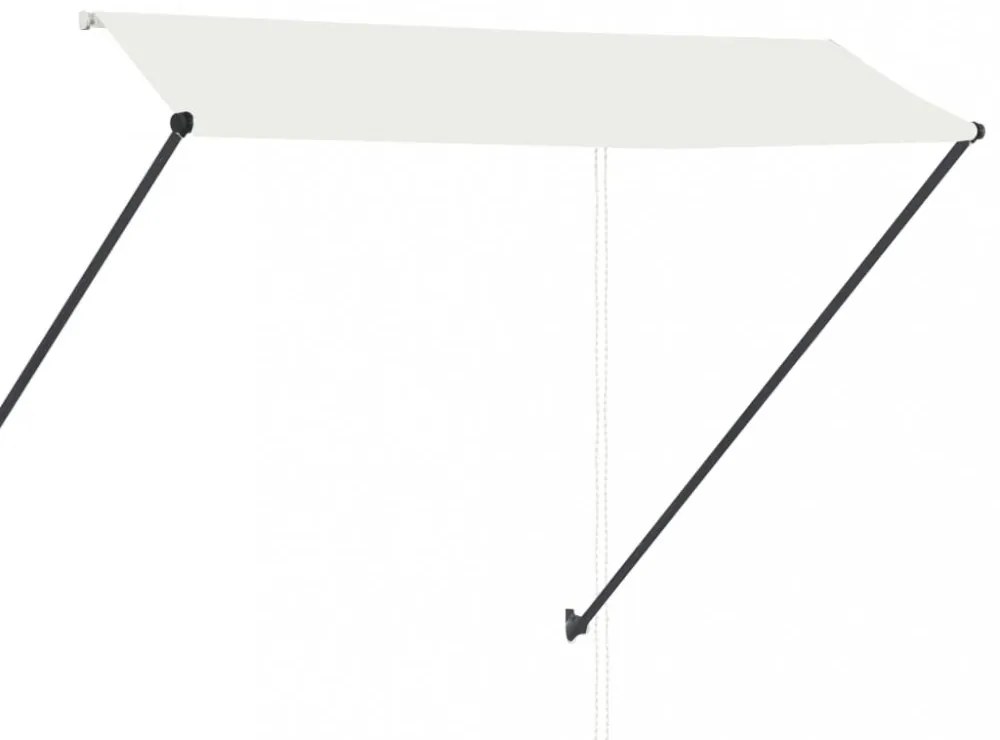 feltekerhető krémszínű napellenző LED-del 300 x 150 cm