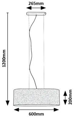 Rabalux 72251 - Csillár zsinóron NARMIN 3xE27/40W/230V