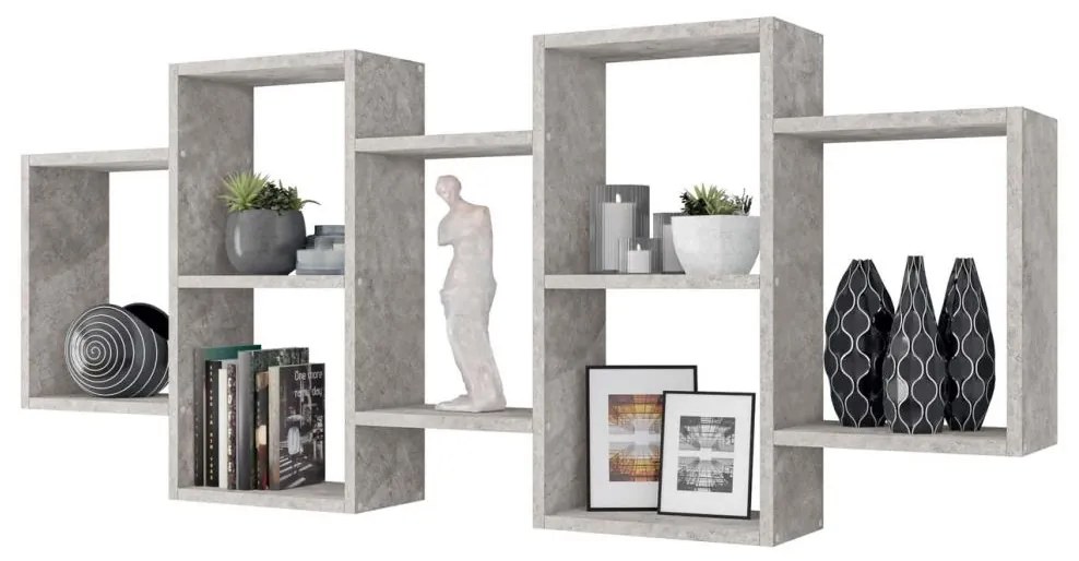 Fali polc TRIO 65x161 cm szürke