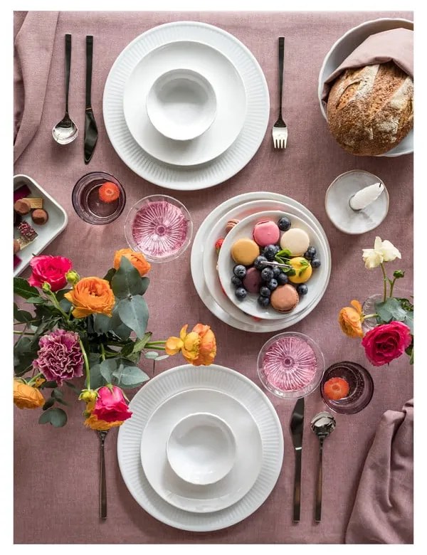 Ezüstszínű rozsdamentes acél evőeszköz készlet 16 db-os Fuga – Gense