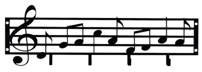 Fali akasztó 60x19 cm jegyzetek fém